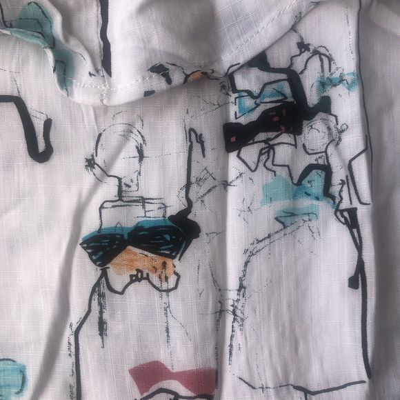 Doe & Rae Ruffled Patterned Tank Size Large - Picture 6 of 10